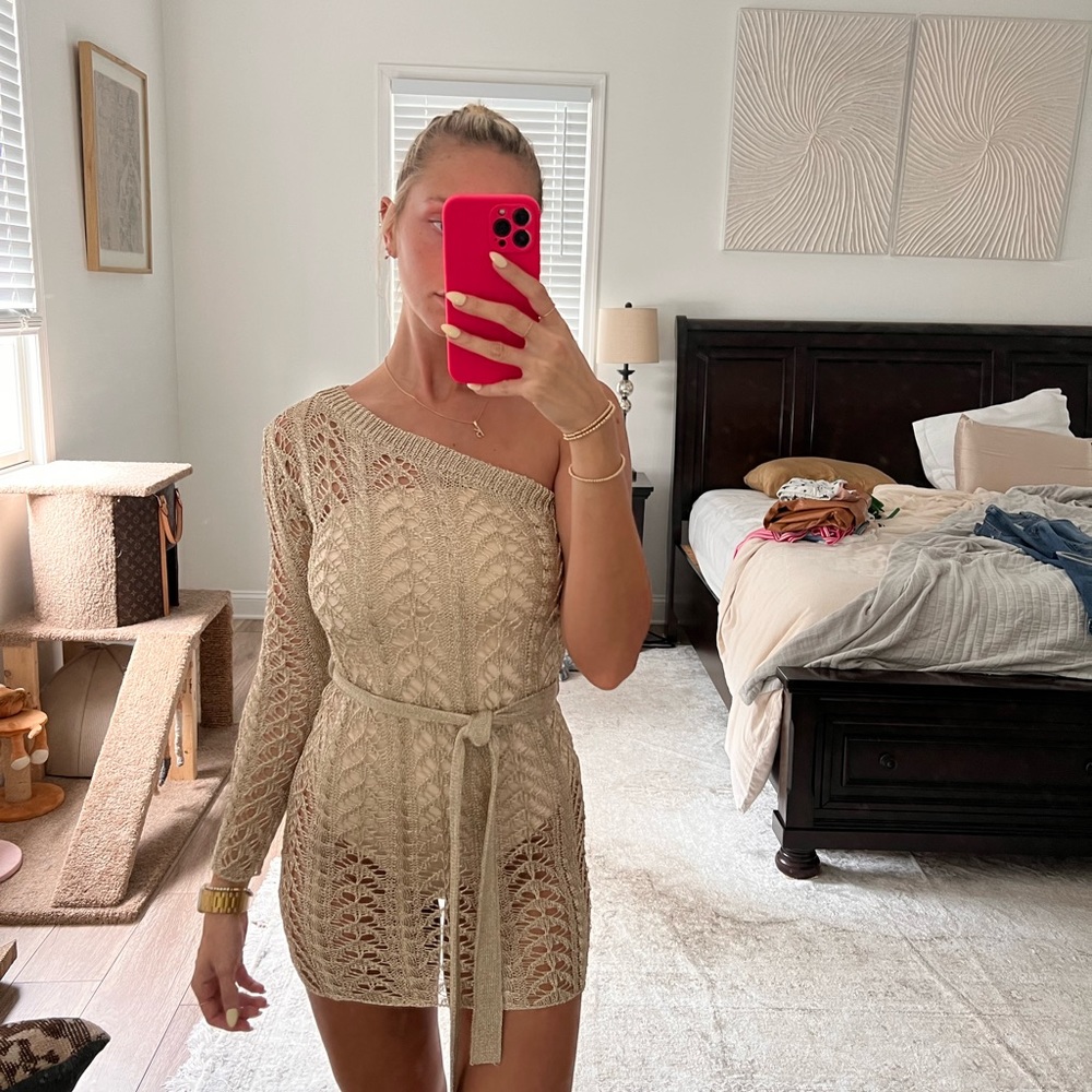 Lioness gold knit dress